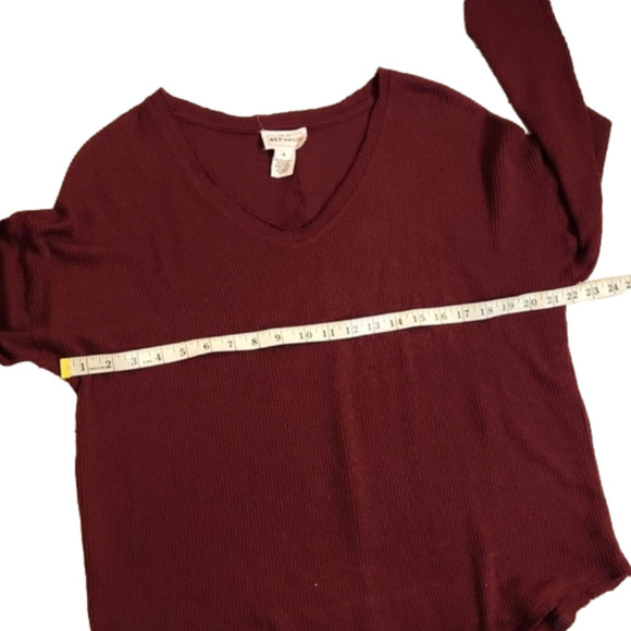 Womens For The Republic maroon v neck knit long sleeve top size Medium. - Picture 14 of 14